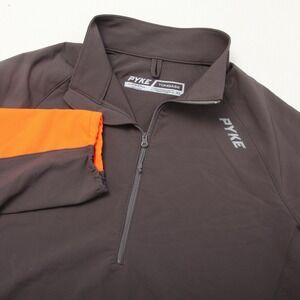 Pyke Tongass Pullover Mens XL Brown Orange 1/4 Zip Hunting Shirt USA Stretch